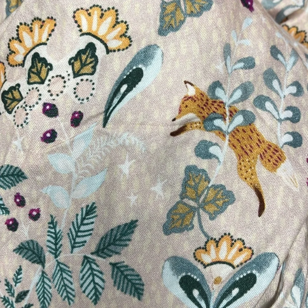 Anthropologie Lyla New Fox Floral Patterned Bedding Fitted Sheet x1